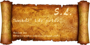 Saskó László névjegykártya