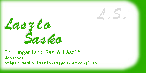 laszlo sasko business card