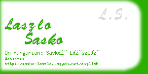 laszlo sasko business card